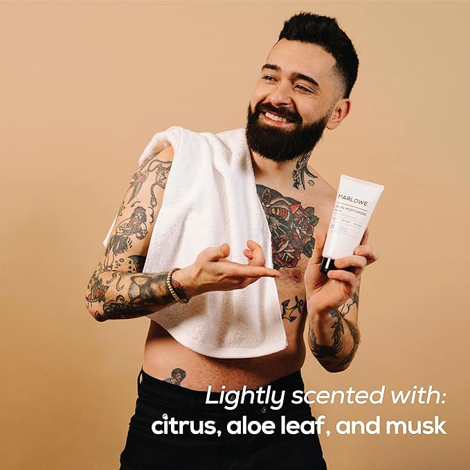 MARLOWE. No. 123 Men's Facial Moisturizer 6 oz, Lightweight Daily Face Lotion for Men, Includes Natural Extracts to Hydrate, Soothe & Restore, Light Aloe Citron Scent-VivaGrace Women