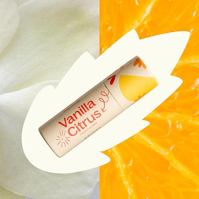 Plant Therapy Vanilla Citrus Natural Lip Balm 0.3 oz (8.5 g) Simple, Natural Ingredients & Packaged in Eco-Friendly Recyclable Cardboard-VivaGrace Women