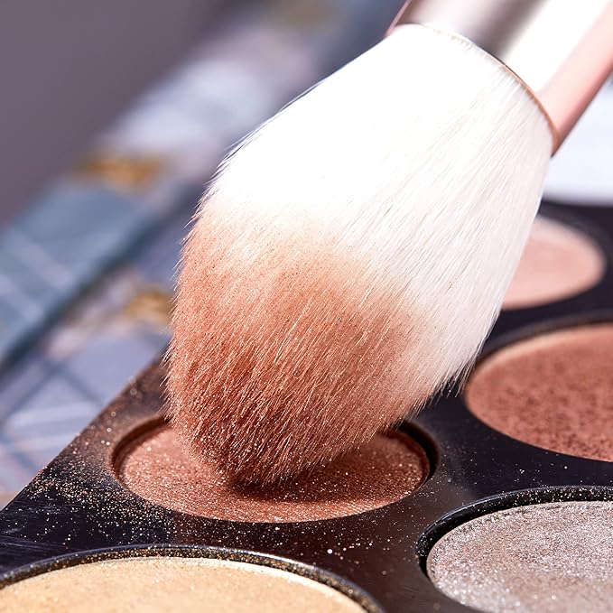 Jessup Makeup Brushes Set Professional, 25PCS Pink Premium Natural Powder Foundation Eyeshadow Blending Concealer Blusher Highlight Labeled Brushes, T290-VivaGrace Women