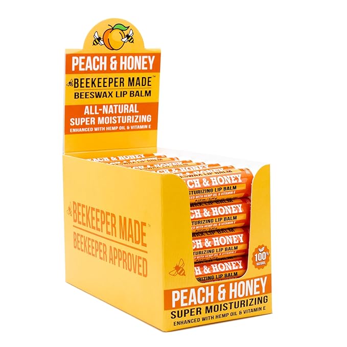Beeswax Bulk Lip Balm, 40 Count | For Men, Women, and Children. Great for Gifts, Showers, & More (Peach)-VivaGrace Women