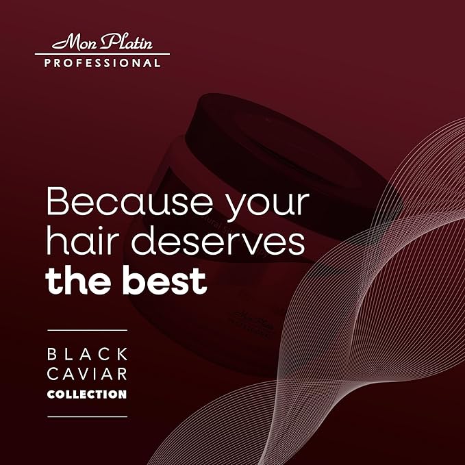 Mon Platin Professional Hair Mask, 500ML - Deep Conditioning for Dry, Colored, Damaged Hair with Black Caviar & Natural Silk Protein, SLS/Salt Free-VivaGrace Women