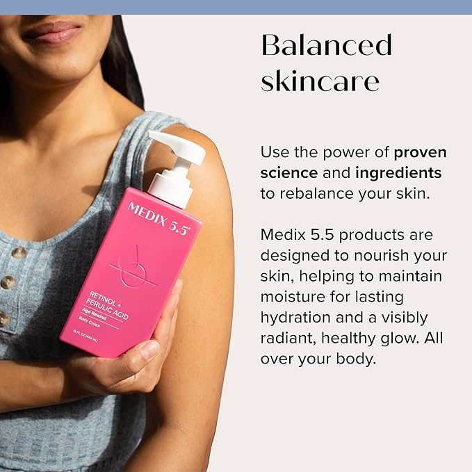 Medix 5.5 Retinol Body Lotion Firming Moisturizer | Crepey Skincare Treatment | Retinol Body Cream | Anti Aging Firming Cream For Women Targets Look Of Crepe Skin, Wrinkles, & Sagging Skin, 2-Pack-VivaGrace Women