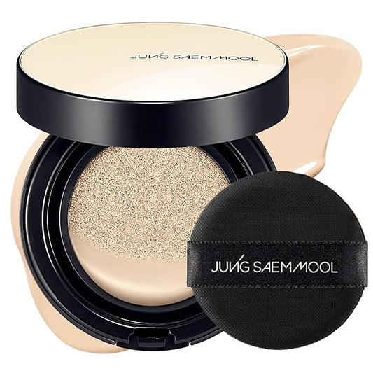 JUNG SAEM MOOL Essential Skin Nuder Cushion 17N Fair Light 0.49 Fl Oz, No Refill, Natural Radiant Finish Cushion Foundation with Buildable Coverage, Lightweight Texture, Korean Foundation Makeup-VivaGrace Women