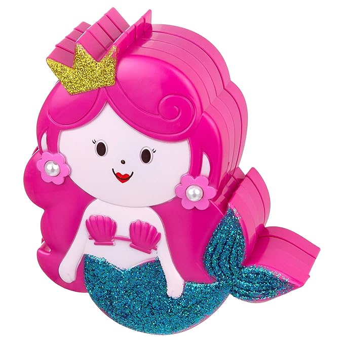 Expressions – Mermaid Beauty Kit – Novelty Starter Makeup Palette, Fold Out Makeup Palette, Make Up Toy Cosmetic Kit Gifts for Girls -Washable Make Up Set-Non-Toxic-VivaGrace Women