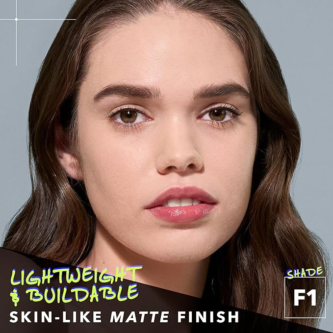 COVER FX Power Play Foundation - Shade F1 - Buildable Full Coverage - Waterproof Sweat-Proof Transfer-Proof - Natural Matte Finish - All Skin Types-VivaGrace Women