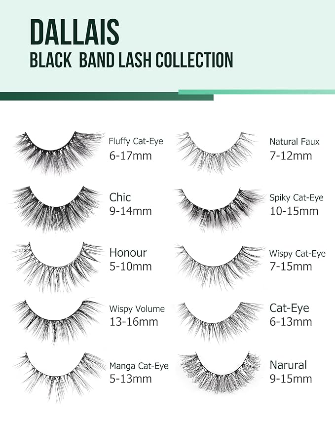 Cat Eye Lashes Short Strip Lashes Natural Looking False Eyelashes Wispy Fake Lashes Fluffy False Eyelashes Think Eye Lashes Pack 7 Pairs-VivaGrace Women