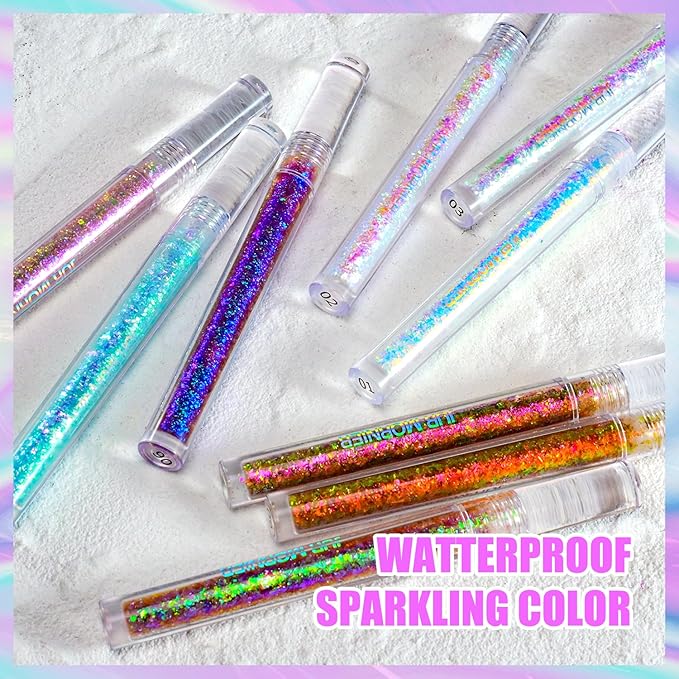 Multichrome Liquid Eyeshadow Set, 3 Colors Multi-Dimensional Eye Liner Makeup, High Pigment Waterproof Metallic Liner