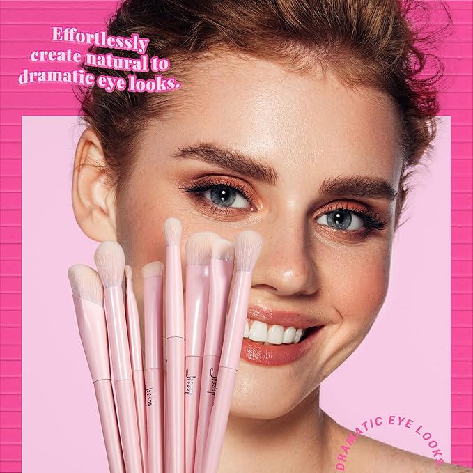 Jessup Pink Makeup Brushes Set 14Pcs Make up Brushes Premium Vegan Foundation Concealer Blush Eyeshadow Eyeliner Powder Highlighter Blending Face Brush Set with Gift Box, T495-G-VivaGrace Women