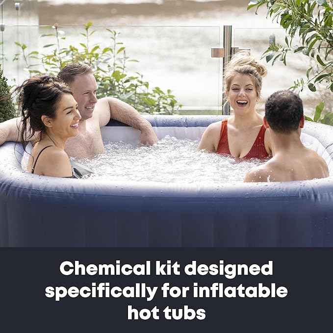 Inflatable Hot Tub Chemical Kit with Bromine Tablets - Inflatable Spa Starter Kit - Convenient Hot Tub Starter Kit & pH Control Kit - AquaDoc Inflatable Spa Chemicals-VivaGrace Women