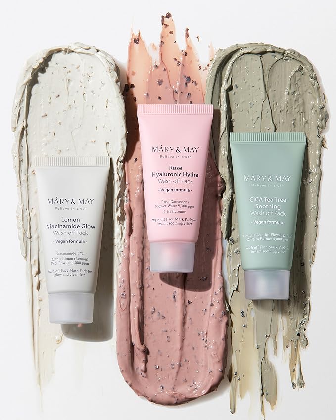 Mary&May CICA TeaTree Soothing Wash off Pack 30g | Centella Asiatica Extract, Tea Tree, Soothing, Pore Care, Trouble Relief, Mask Wash Off | Vegan, EWG Ingredients-VivaGrace Women