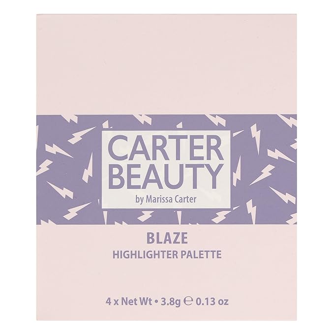 Carter Beauty Mini Highlighter Palette | Long Lasting Makeup | Shimmer & Matte Shades (Blaze)-VivaGrace Women