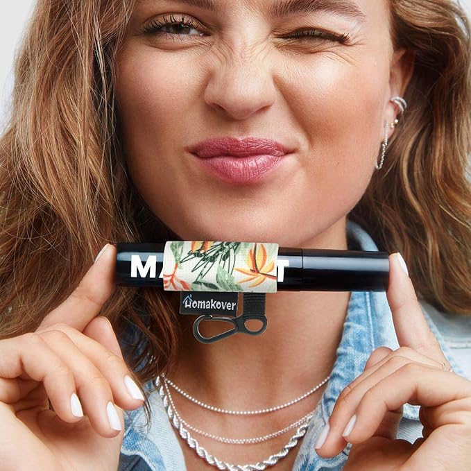 4 Pack Compact Clip-On Chapstick Holder Lip Balm Holder Keychain, Premium Release Clip Elastic Sleeves Lip Gross Holder Keychain Clip On Lipstick Sleeve, Fits Most Standard Lip Balm-VivaGrace Women