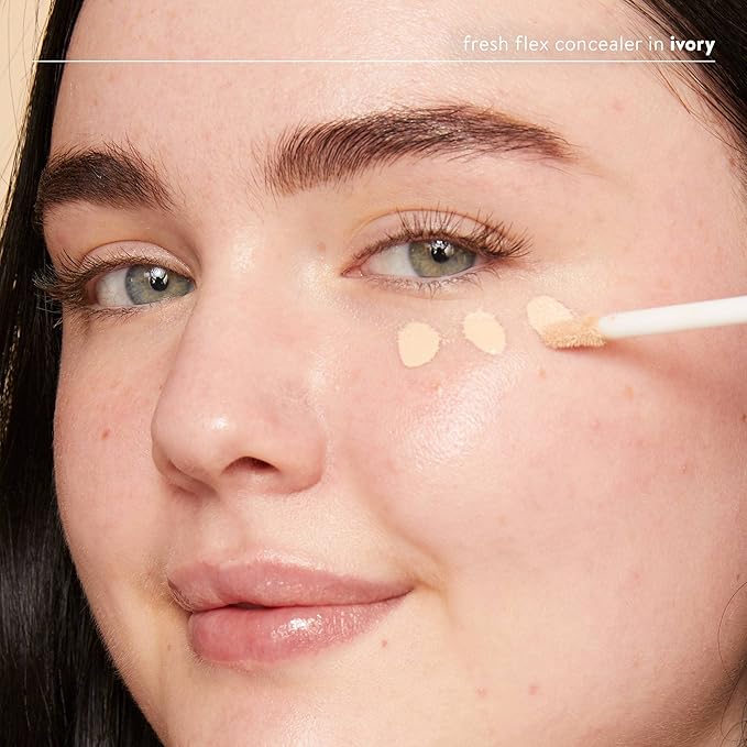 Honest Beauty Fresh Flex Concealer with Niacinamide + Vitamin E + Hyaluronic Acid | Vegan + Cruelty free | Ivory, 0.17 fl oz-VivaGrace Women