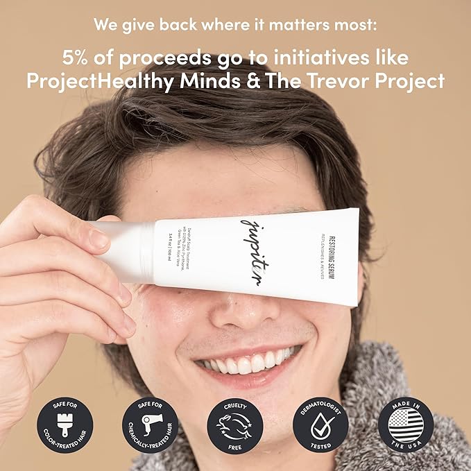 Jupiter Anti-Dandruff Shampoo and Serum, for Women & Men, Dermatologist-Formulated for Flaky, Itchy, Oily, & Dry Scalp, Sulfate-Free, Vegan, Color-Safe, & Paraben-Free, Shampoo with Zinc-VivaGrace Women