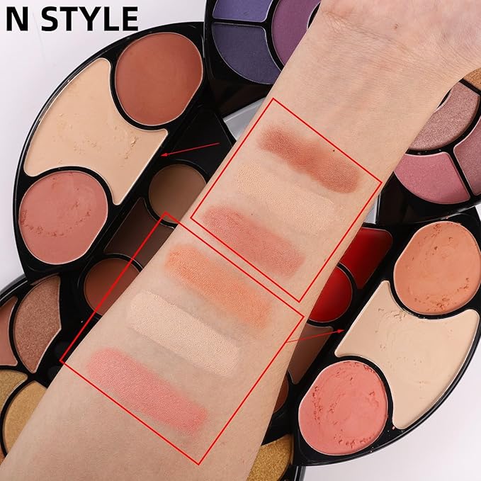 57 Colors Makeup Set (Type N) for Valentines Day Gifts, Professional Makeup Kit for Women Full Kit, High Pigmented Eyeshadow Palette for Beginners, Make up Gifts for Girls and Kids-VivaGrace Women