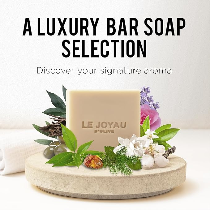 GARDENIA SECRETS | Gentle Cleanser made of Cold Pressed Virgin Olive and Essential Oils | Authentic Lebanese Recipe for Face & Body | Long Lasting Artisanal Bar Soap | Handmade & Aged 5 Months