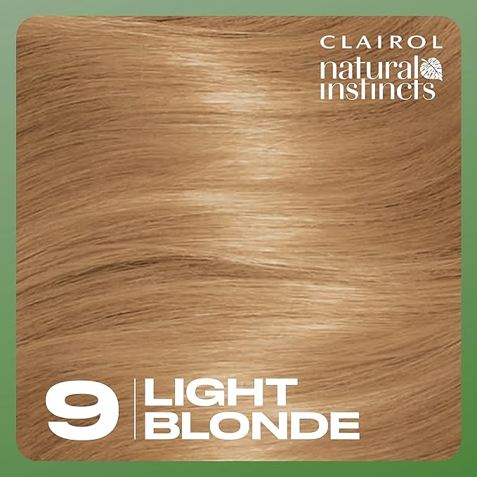 Clairol Natural Instincts Demi-Permanent Hair Dye, 9 Light Blonde Hair Color, Pack of 1 - Packaging May Vary-VivaGrace Women