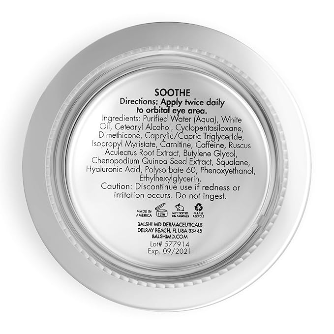 Soothe Intense Repair Eye Cream - Treatment for Dark Circles, Puffiness, and Wrinkles, Hyaluronic Acid, Caffeine, Eye Cream for Puffy Eyes, 0.5 oz/15g-VivaGrace Women