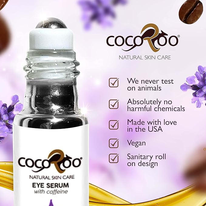 Caffeinated Eye Serum, Nutrient-Dense, 100% Pure, Natural & Vegan (Lavender)-VivaGrace Women