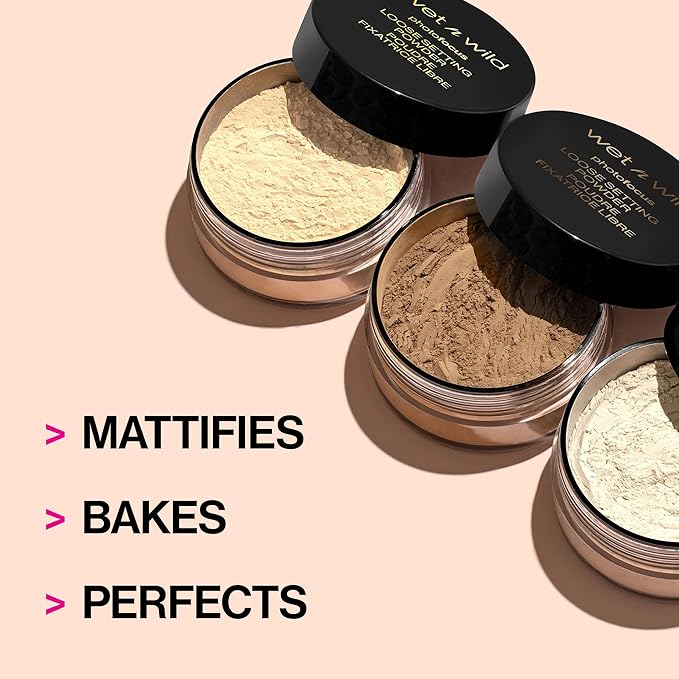 wet n wild Loose Setting Powder Photo Focus Loose Finishing Powder Off-White Translucent-VivaGrace Women