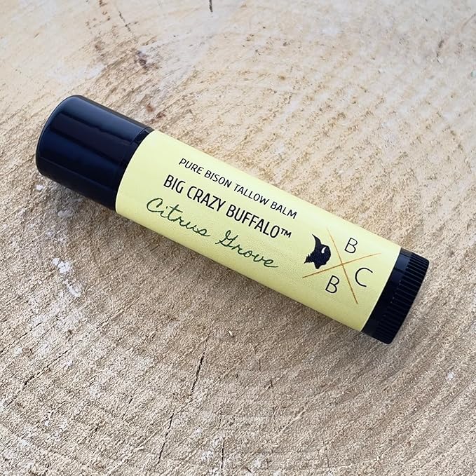 Pure Bison Tallow Lip Balm, Citrus Grove, (5 pack) - Lemongrass & Lemon, Moisturizing, Non-Habit Forming-VivaGrace Women