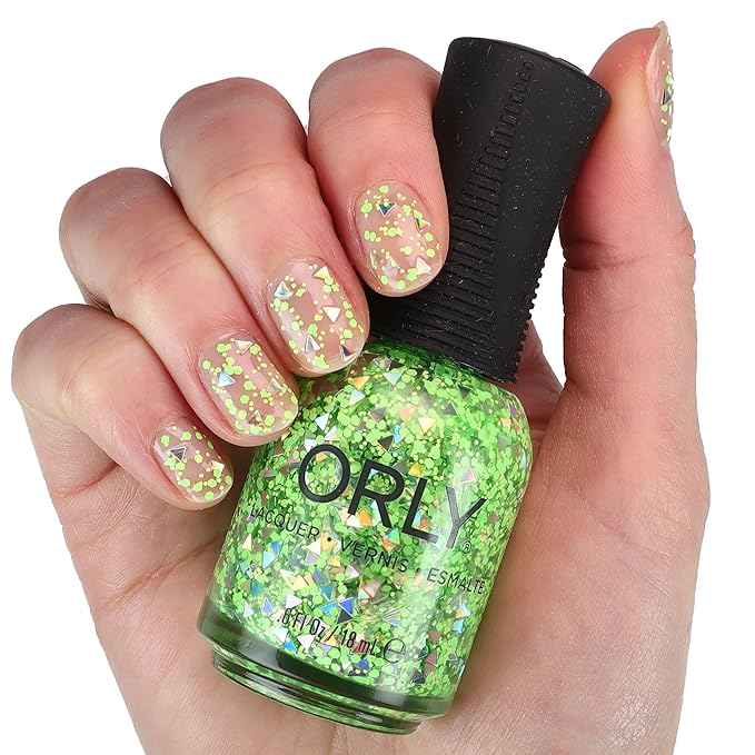 Orly Neon Nail Polish Colors for Summer | Bright Shades and a Confetti Topper for Summer Neon Nails | 0.6fl oz (Hey Bestie, 0.6 fl oz)