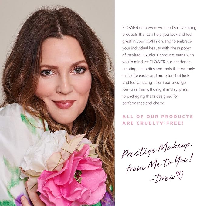 FLOWER Beauty By Drew Barrymore Liquid Blush Makeup Bomb Color Drops -Silky Lightweight Formula + Gel Cream Blush for Cheeks - Radiant + Glossy Finish - Buildable + Lightweight Formula - Cruelty-Free + Vegan (Bitten)-VivaGrace Women
