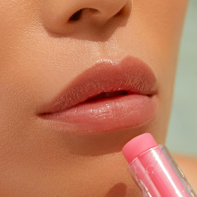 wet n wild Perfect Pout So Pouty Shine Tinted Lip Balm Peach Flavored, Hyaluronic Acid, Vegan Collagen, Moisturizing For Dry Lip Care, Pink (Pack of 2)-VivaGrace Women