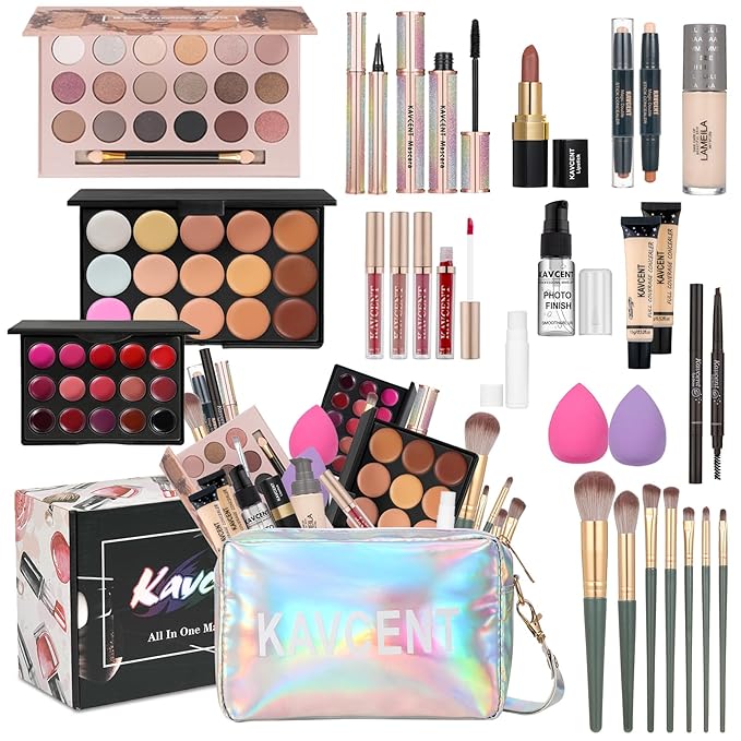 Makeup Sets for Teens Makeup Kit for Women Full Kit Makeup set Makeup Kit Eyeshadow Palette Foundation Mascara Contour Lipgloss Makeup Teenager Gift-VivaGrace Women
