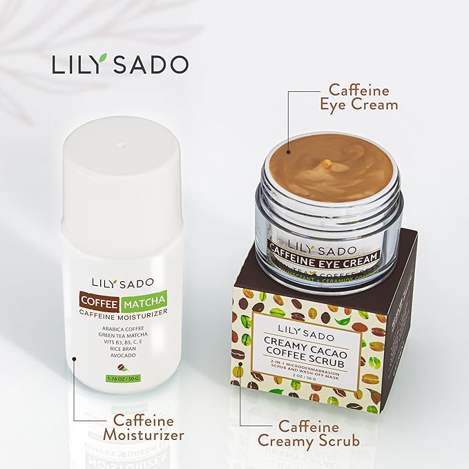 LILY SADO LILY SADO Cocoa & Coffee Creamy Face Scrub - Best Exfoliating VEGAN Facial Cleanser for Women & Men - Natural Face Wash Exfoliates & Energizes Skin, Treats Acne & Reduces Pore Size - 4 oz-VivaGrace Women