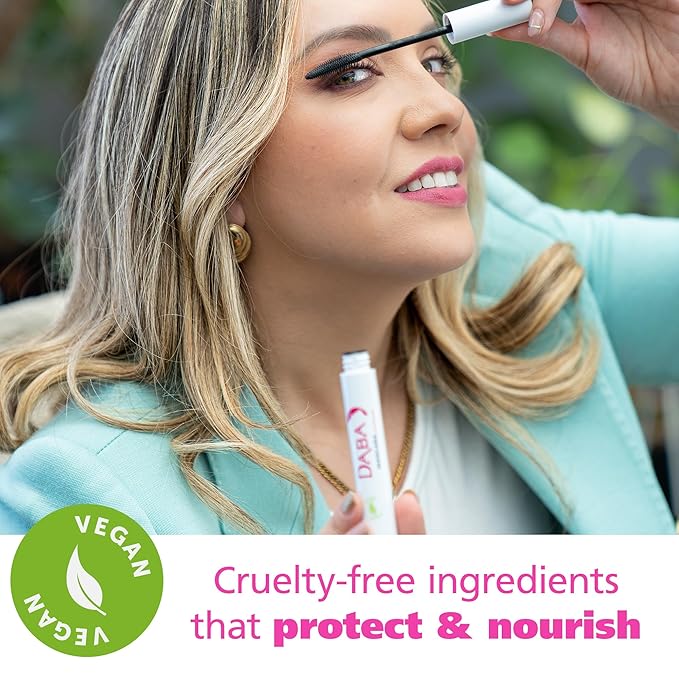 DABALASH Vegan Combo – Professional Eyelash & Brow Growth Serum + Gentle Vegan Mascara – Promotes the Appearance of Naturally Longer, Fuller & Thicker Lashes + Brows – 0.18 oz & 0.3 oz