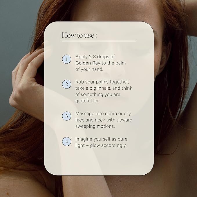 Golden Ray Glow Face Oil, 13ml. Collagen Boosting, Natural Skincare Moisturizing & Hydrating Facial Oil for Women. Incr Elasticity w/French Marine Algae, Jojoba & Rosehip for Fine Lines & Wrinkles-VivaGrace Women