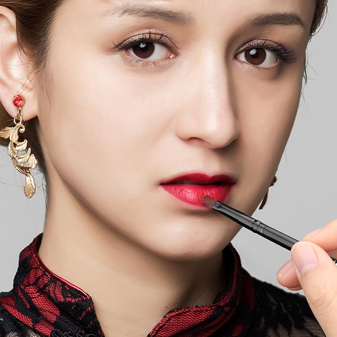 Luxspire Lip Brush Concealer Brushes 2 Pieces, Lipstick Gloss Brushes Applicators Eyeshadow Lip Liner Makeup Brush Cosmetics Make Up Tools, Small Make Up Brushes-VivaGrace Women