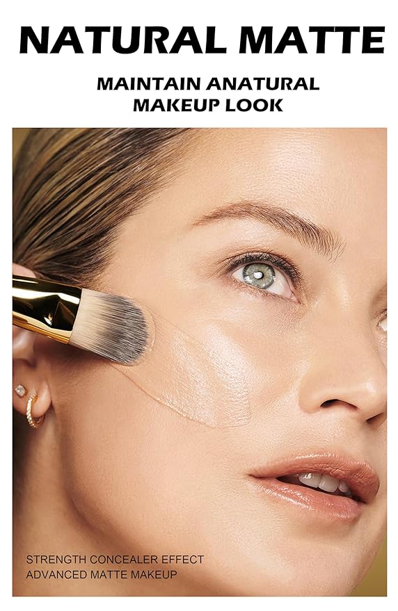 Soft Focus Liquid Concealer Foundation, Moisturizing High Coverage Liquid Foundation, Waterproof Long Lasting 24 HR Oil Control Foundation, Matte Lightweight Liquid Concealer for Women, 01-VivaGrace Women