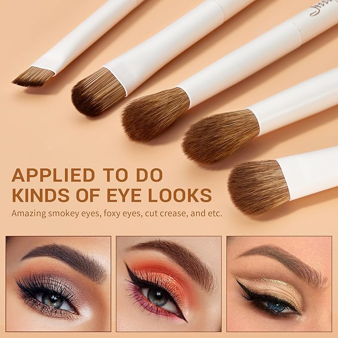 Jessup Makeup Brushes 14Pcs Makeup Brush Set Premium Synthetic Powder Foundation Contour Blush Concealer Eye Shadow Blending Liner Make Up Brush Kit Light Grey T329-VivaGrace Women