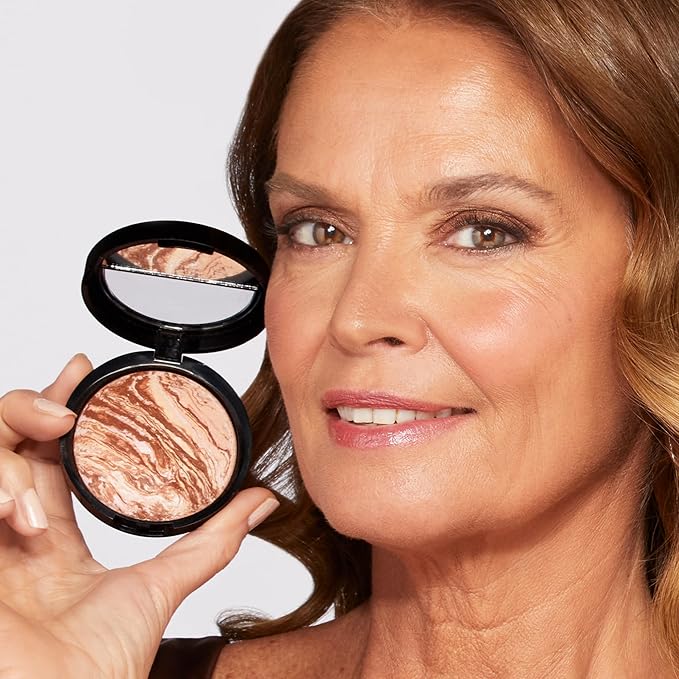LAURA GELLER NEW YORK Baked Bronze-N-Brighten Bronzer Powder - Medium - Natural Bronze Glow-VivaGrace Women