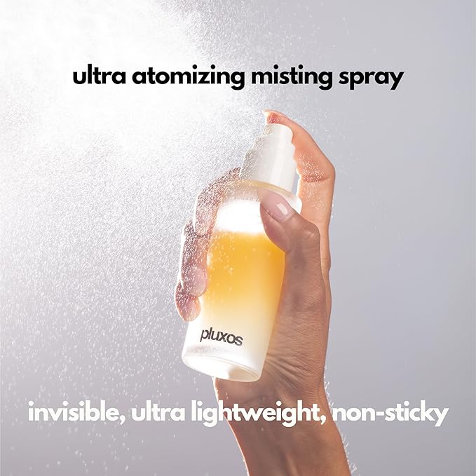 | PLUXOS 47 | SUNSCREEN + SKINCARE SPF 47 FACE MIST SPRAY (Unscented) | SUN DEFENSE COMPLEX CARE | Apply Over Makeup, Broad Spectrum, Clear, Light, Vegan, Hydrate, Fight Acne, Anti-Aging, Cell Repair-VivaGrace Women