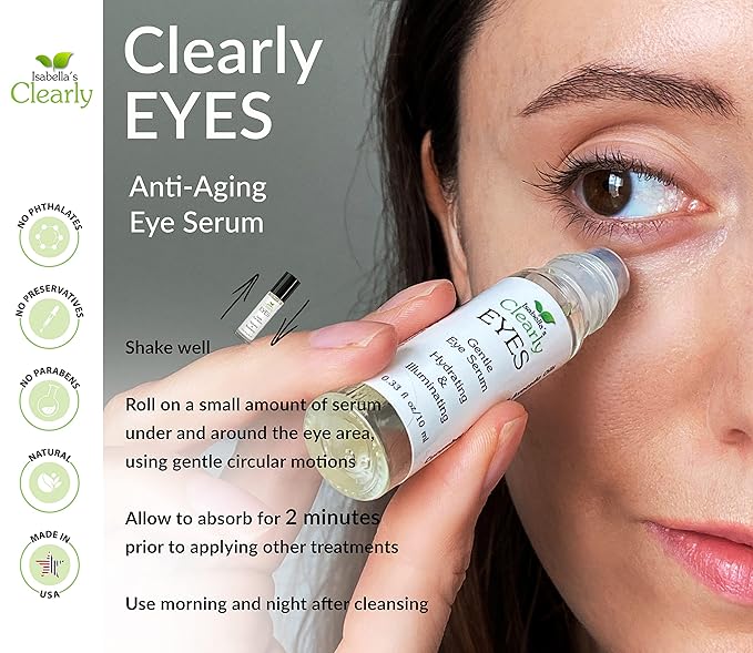 EYES, Natural Anti Aging Eye Serum | Hydrating and Firming Instant Treatment for Tired Puffy Eyes, Dark Circles, Swollen Eyelid, Eye Bags with Cucumber and Avocado | Made in USA-VivaGrace Women