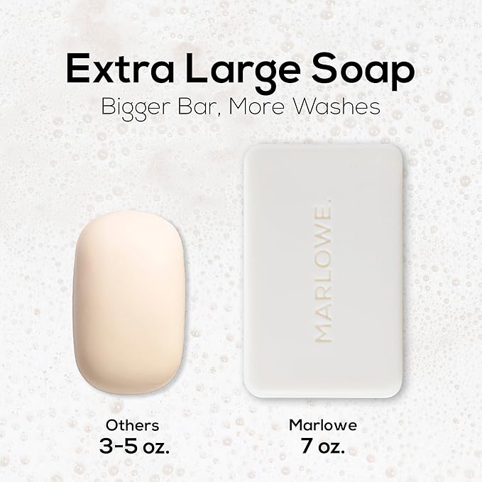 MARLOWE. No. 105 Bar Soap for Men 7 oz (12 Bars) Moisturizing Body Soap, Nourishing & Refreshing with Natural Extracts, Shea Butter, Olive Oil & Green Tea Extracts, Original Sage & Fir Scent-VivaGrace Women