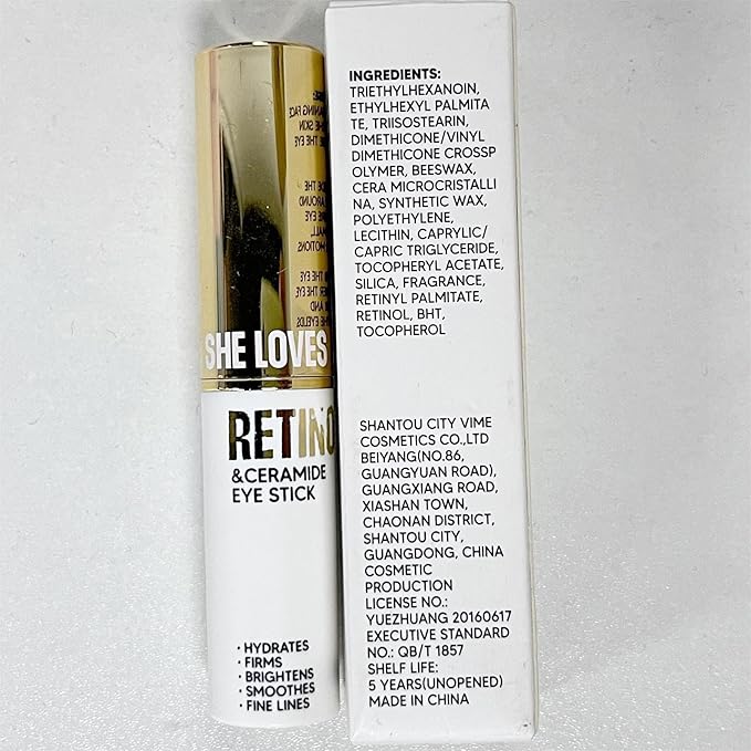 Retinol Eye Stick, Eye Cream for Dark Circles and Puffiness, Hydration and Brightening Eye Balm, Under Eye Cream Anti Aging Visible Results in 3-4 Weeks Reduces Fine Lines Bags-VivaGrace Women