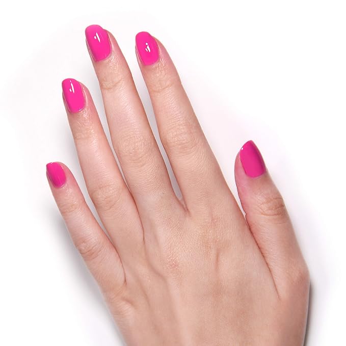 LONDONTOWN UV/LED Gel Nail Polish - Long Lasting, Chip Resistant High Shine Color - Glossy Shocking Pink, Summer Fling, 12ml/.40fl oz