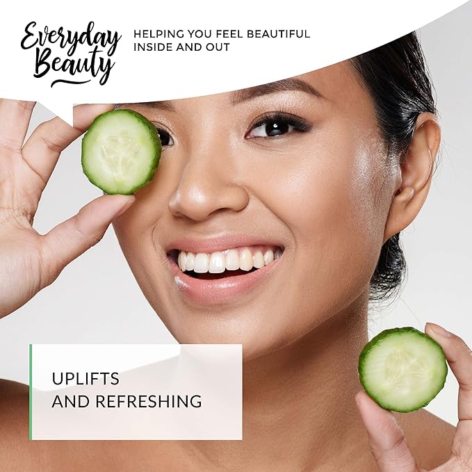 Cucumber Hydrosol Facial Toner - 16 oz All Natural Hydrating Spray Mist for Face and Hair - 100% All Natural Cucumber Water Hydrosol with Fine Mist Cap-VivaGrace Women