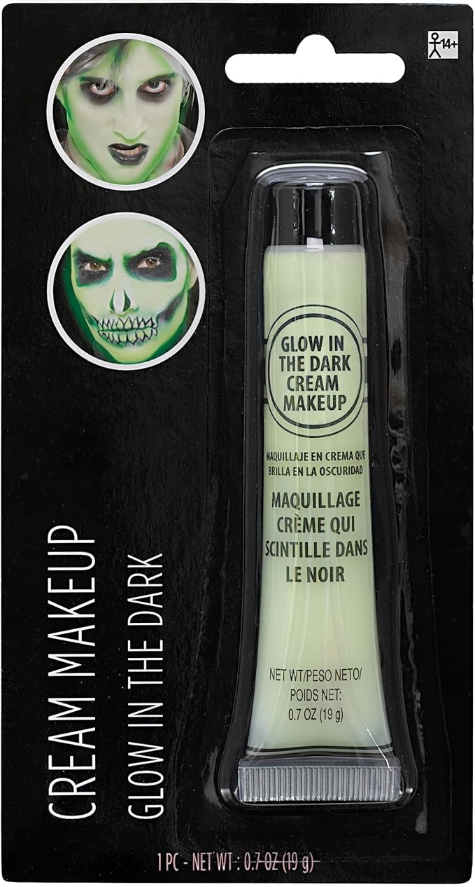 Glow-In-The-Dark Cream Makeup Tube - 0.7 oz. (Pack of 1) - Vibrant Color & Pigmented Perfect for Festive & Creative Looks-VivaGrace Women