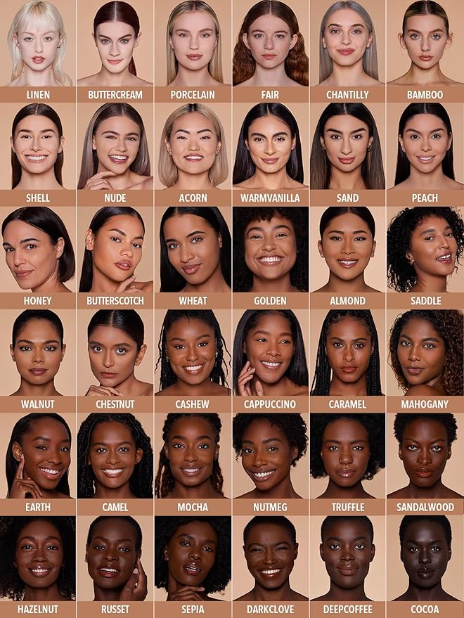 SHEGLAM SKin-Focus Full Coverage Powder Foundation Oil-Control Lightweight Face Pressed Powder Makeup-Walnut-VivaGrace Women