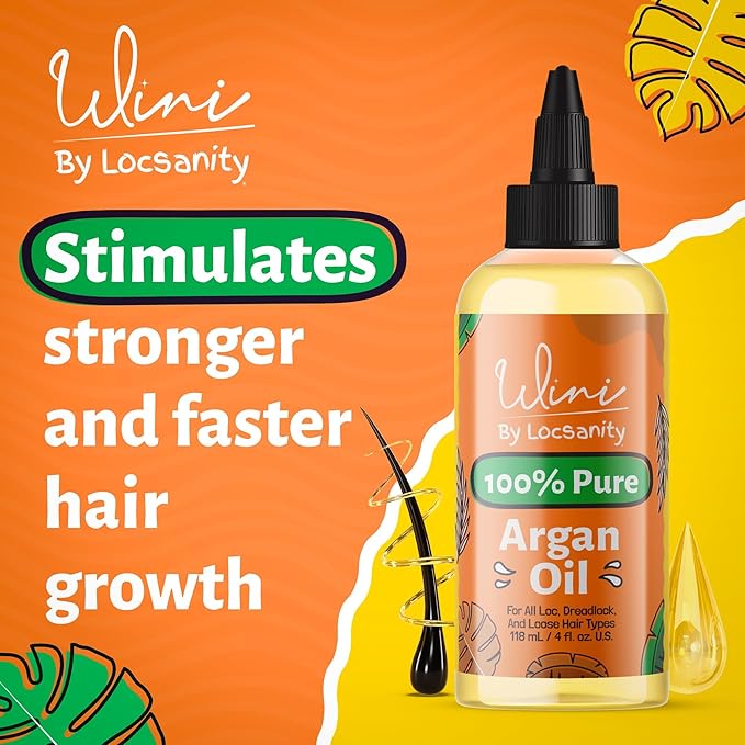 Locsanity Wini Pure Argan Hair and Body Oil, 100% Cold-Pressed, 4 Fl Oz-VivaGrace Women
