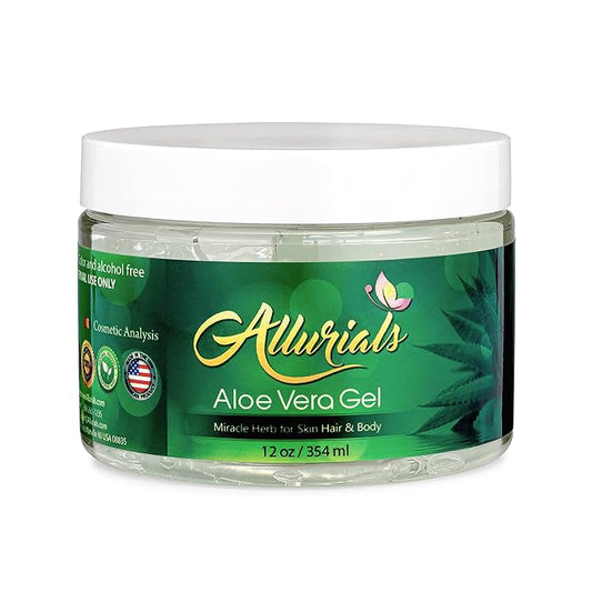 100% Pure & Organic Aloe Vera Gel, Clinically tested & Dermatologist approved, Hydrates & Heals Dry & Damaged Skin & Hair- 12 Oz-VivaGrace Women