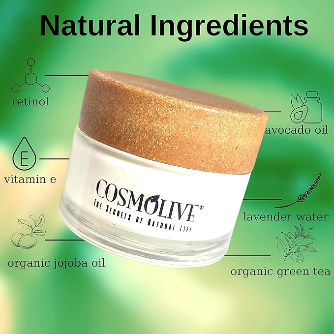 Retinol Cream for Face with Avocado Oil - Natural Moisturizer Face Cream, Smooth Skin Formula - 1.6 fl. Oz-VivaGrace Women