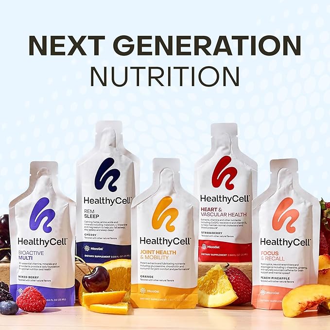 Healthycell Bioactive Daily Liquid Multivitamin for Men & Women – 20+ Essential Vitamins, Minerals & Antioxidants for Brain, Heart, Immunity, Energy, Skin & Hair Support - 30 Gel Packs-VivaGrace Women