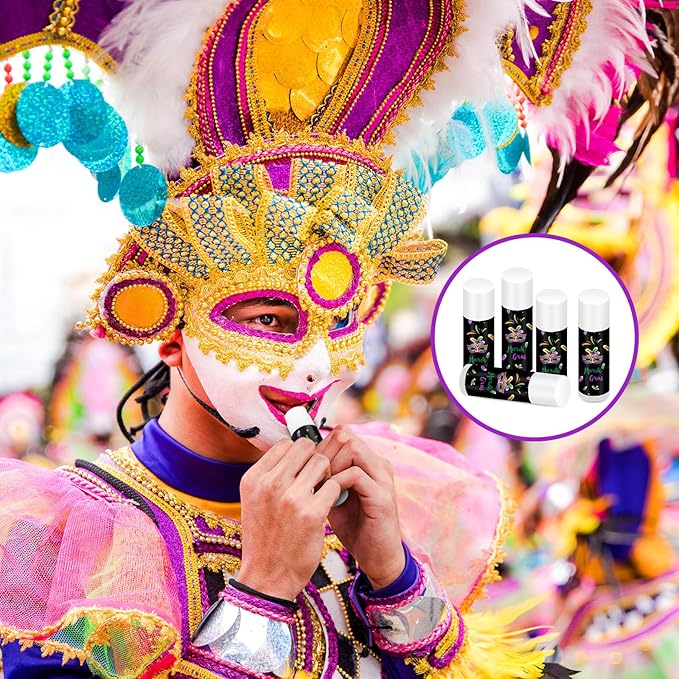 48 Pcs Mardi Gras Lip Balm Moisturizing Lip Balm Bulk Lip Balms and Moisturizers Wax Lip Cream Stocking Stuffers for Mardi Gras Party Favors Gift Baskets Women Men, Jasmine-VivaGrace Women