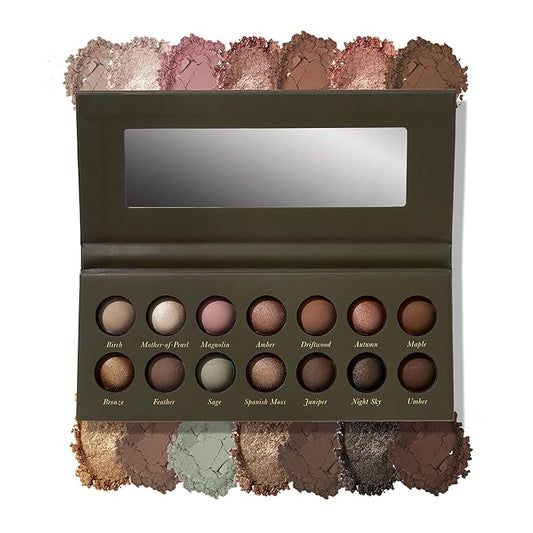 LAURA GELLER NEW YORK The Delectables Earthy Essentials Baked Eyeshadow Palette | 14 Pigmented Eyeshadows Blendable Natural Look-VivaGrace Women